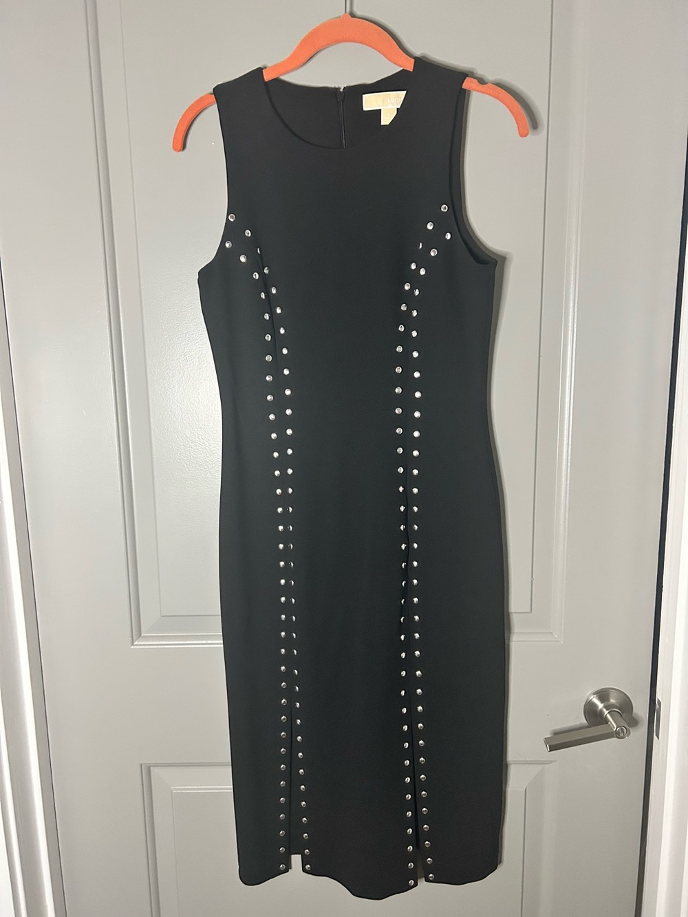 Michael Kors Black Sheath Dress with Silver Studs